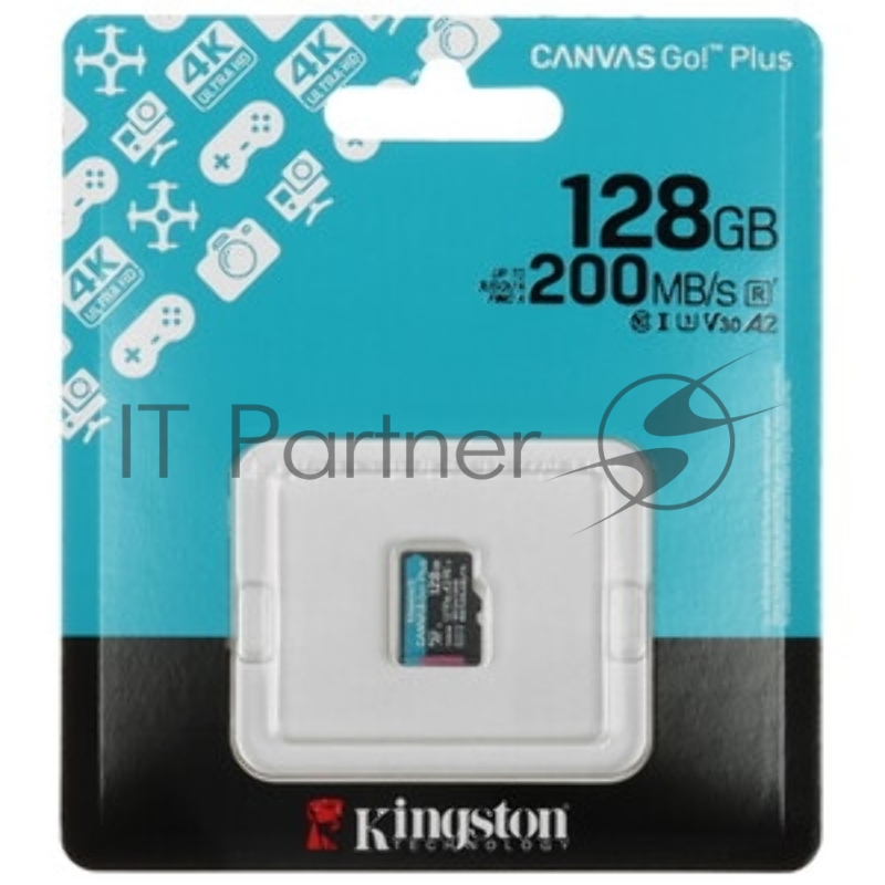 Карта памяти SDXC UHS-I U3 Kingston Canvas Select Plus 128 ГБ, 150 МБ/с, Class 10, SDS3/128GB