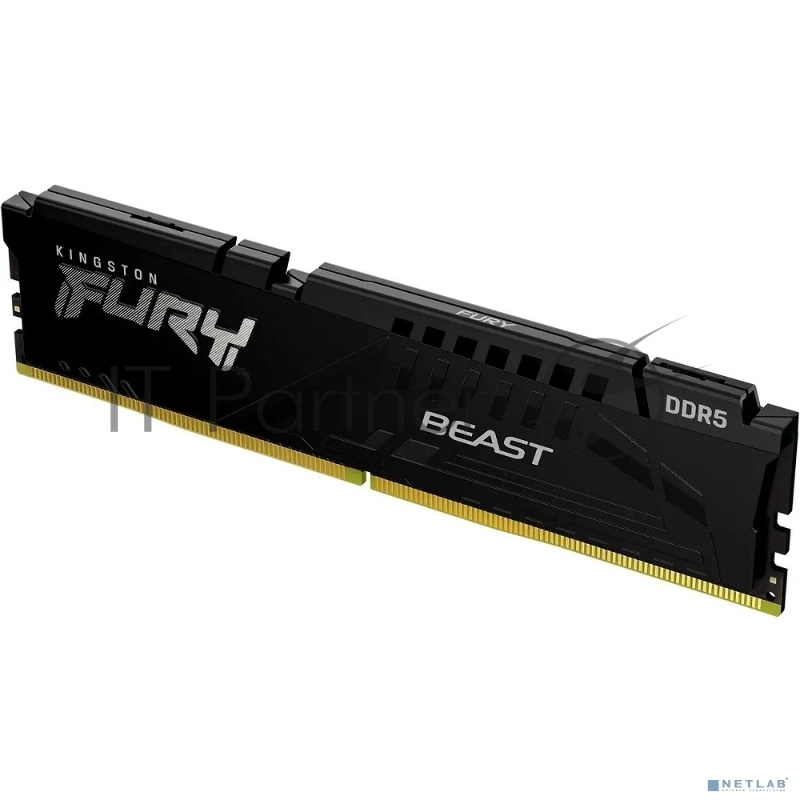 Модуль памяти DDR 5 DIMM 32Gb PC41600, 5200Mhz, Kingston FURY Beast Black CL40 (KF552C40BB2-3) (retail)