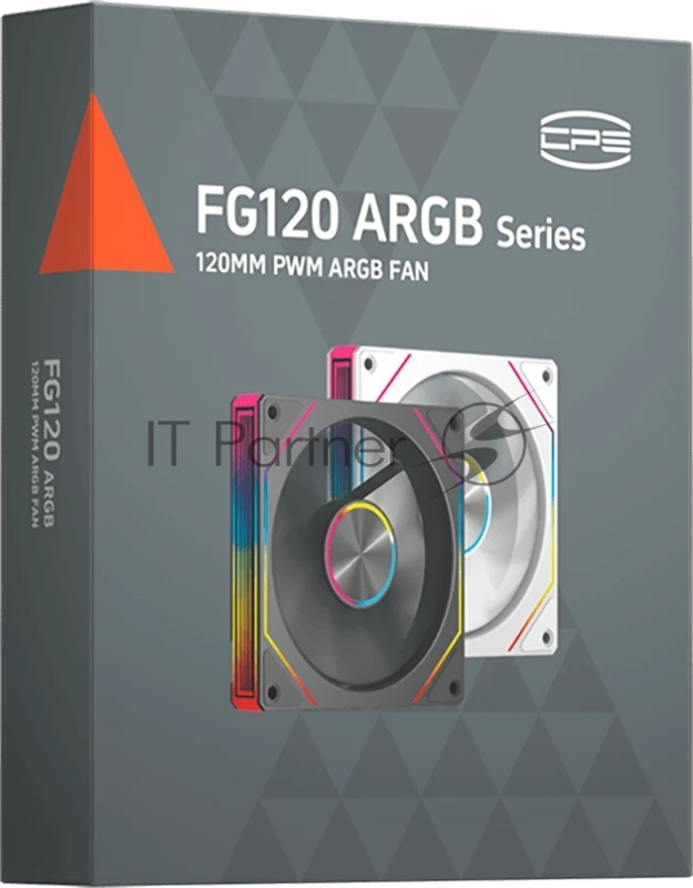 Кулер для корпуса Case Cooler PCCooler FG120 ARGB BK (120x120x25mm, 4-pin PWM, ARGB, 54CFM, 28.4dBA, 1800RPM, Black)