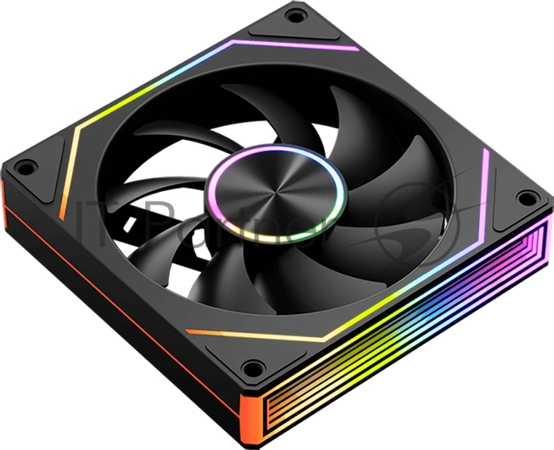 Кулер для корпуса Case Cooler PCCooler FG120 ARGB BK (120x120x25mm, 4-pin PWM, ARGB, 54CFM, 28.4dBA, 1800RPM, Black)