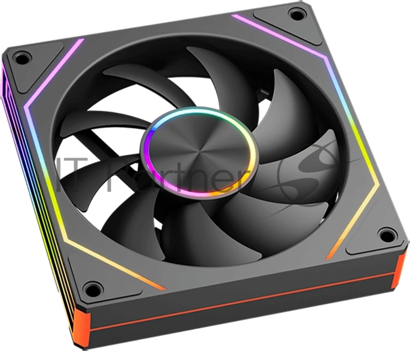 Кулер для корпуса Case Cooler PCCooler FG120 ARGB BK (120x120x25mm, 4-pin PWM, ARGB, 54CFM, 28.4dBA, 1800RPM, Black)