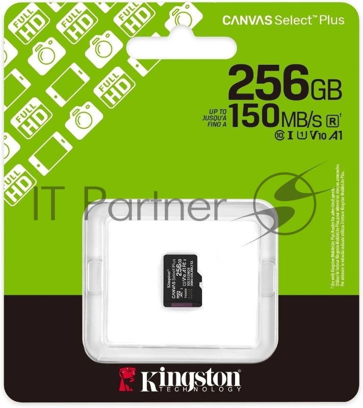 Флеш карта microSDXC 256GB Kingston SDCS3/256GBSP Canvas Select Plus w/o adapter