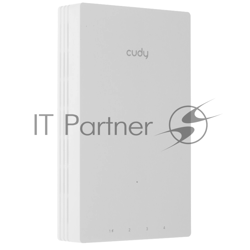 Точка доступа Wi-Fi CUDY AX3000 Gigabit Wall-Plate Wi-Fi 6 Access Point AX3000 Dual Band Wi-Fi 6 Wall Plate Access Point, Chipset MT7981+MT7531AE+MT7976CN, 802.11ax/ac/a/b/g/n, 2402Mbps at 5GHz + 574Mbps at 2.4GHz, 1 x Gigabit PoE-IN Port, 802.3af /