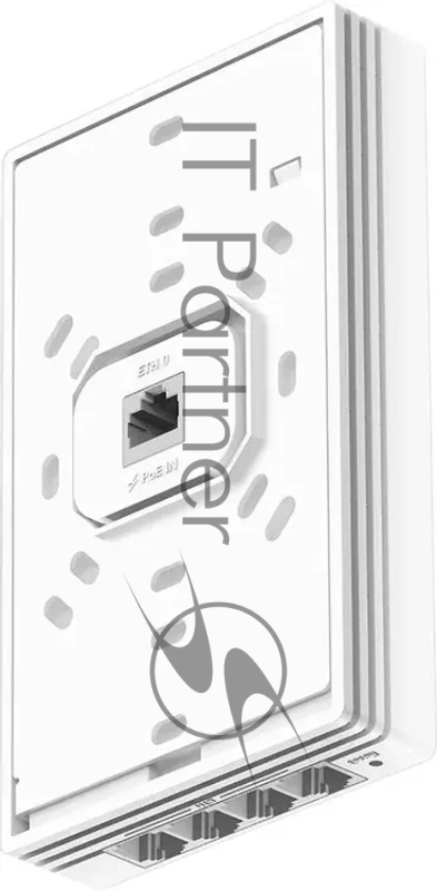 Точка доступа Wi-Fi CUDY AX3000 Gigabit Wall-Plate Wi-Fi 6 Access Point AX3000 Dual Band Wi-Fi 6 Wall Plate Access Point, Chipset MT7981+MT7531AE+MT7976CN, 802.11ax/ac/a/b/g/n, 2402Mbps at 5GHz + 574Mbps at 2.4GHz, 1 x Gigabit PoE-IN Port, 802.3af /