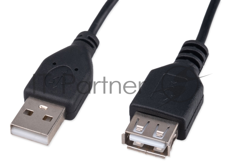 Кабель-удлинитель USB2.0 Гарнизон GCC-USB2-AMAF-4.5M, AM/AF, медь, 4.5м, черный, пакет