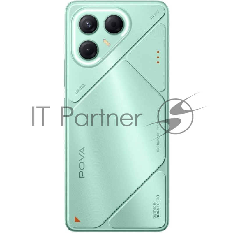 Смартфон Tecno Pova 7 5G 256Gb 8Gb зеленый моноблок 3G 4G 6.8 1080x2460 Android 14 50Mpix 802.11 a/b/g/n/ac NFC GPS GSM900/1800 Protect