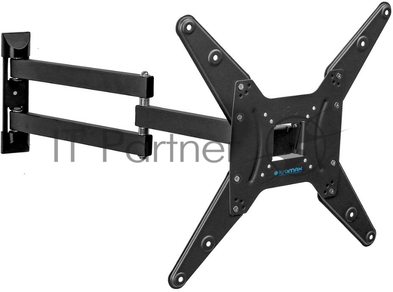Кронштейн для телевизора Kromax OPTIMA-410 g/t 4 шт/уп. Кр. стал. наст. для TV 14-65, max 30 кг. 4 ст св., нак. +5-12°, пов. ±90°, от ст. 62-690 мм, max VESA 400x400 мм.