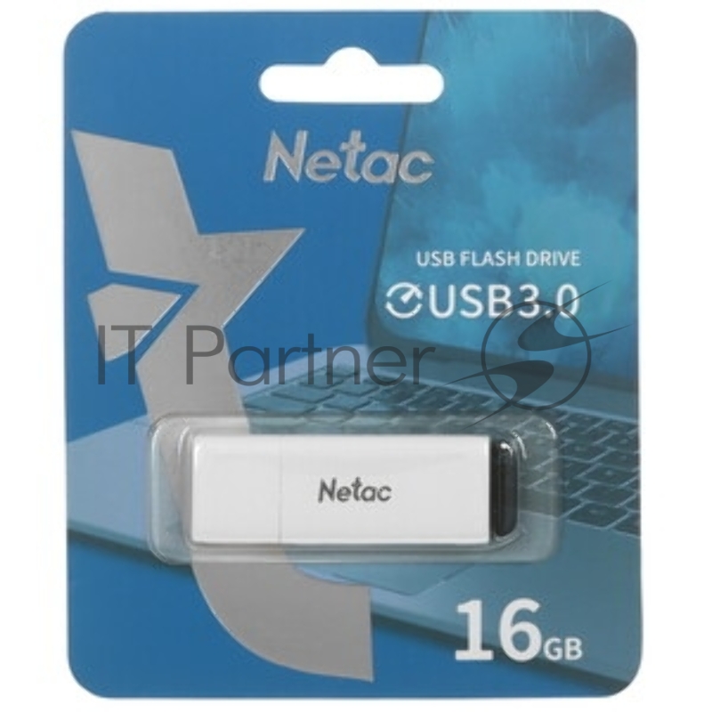 Флеш диск Netac U185 White USB3.0 Flash Drive 16GB, NT03U185N-016G-32WH , LED индикатор