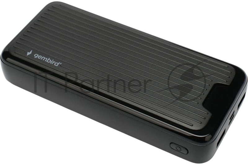Портативный аккумулятор Gembird GPB-20, 20000мАч, 2A, черный