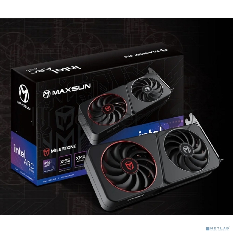 Видеокарта MAXSUN Intel Arc B580 Milestone 12G Arc B580, HDMI, 3*DP, 12G, D6