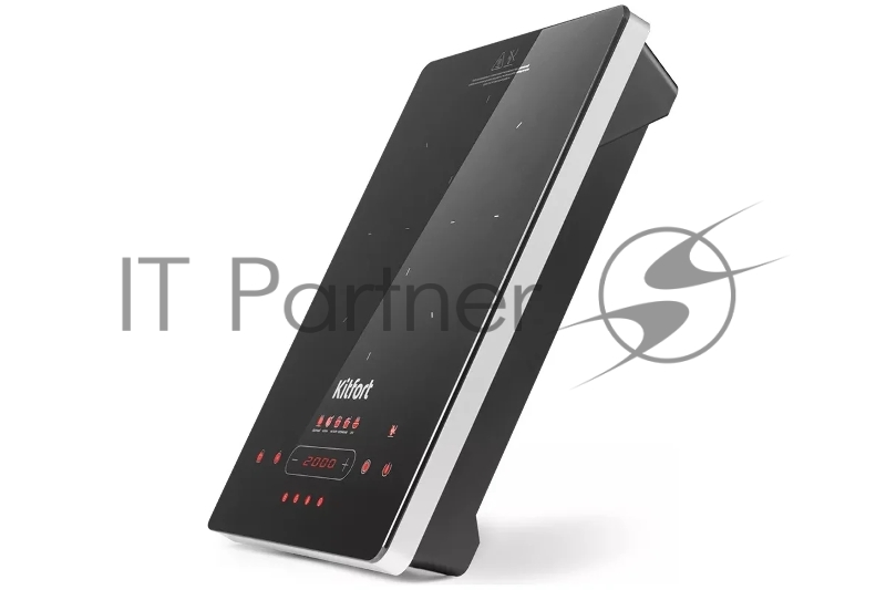 Плита Инфракрасная Kitfort КТ-153 черный/серебристый стеклокерамика (настольная)