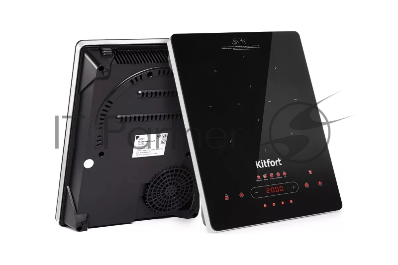 Плита Инфракрасная Kitfort КТ-153 черный/серебристый стеклокерамика (настольная)