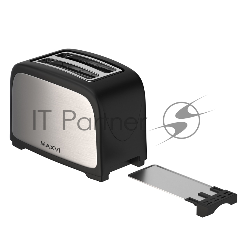 Тостер MAXVI KT824S silver-black