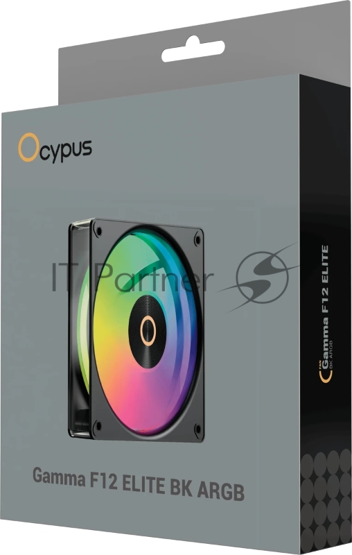 Вентилятор для корпуса Ocypus Gamma F12 Elite BK ARGB, 120x120x25mm, 4-PIN PWM, 600-1800 RPM, 26 DBA MAX, HYDRO BEARING