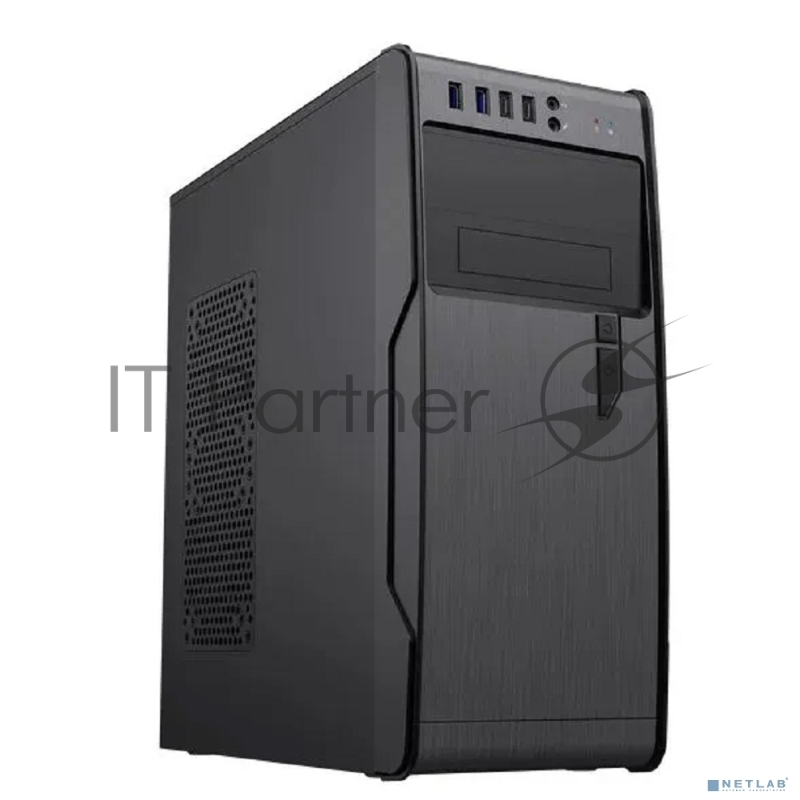 Компьютерный корпус PowerCool без ТМ, S1008BK-2U3C-NP NP (MidiTower, БЕЗ БП, Black, 2*USB3.0+2*USB Type-C +HD Audio)