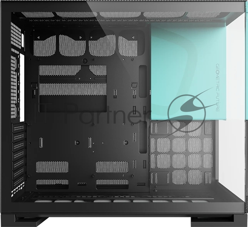 Корпус ПК без блока питания/ Case Geometric Future Model 5, Midi-Tower, TG, no fans, 2xUSB-A 3.0, 1xUSB 3.2 Type-C, E-ATX, ATX, mATX, mITX Light blue