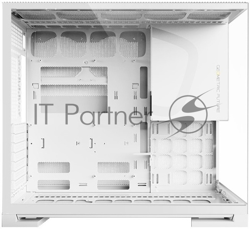 Корпус ПК без блока питания/ Case Geometric Future Model 5, Midi-Tower, TG, no fans, 2xUSB-A 3.0, 1xUSB 3.2 Type-C, E-ATX, ATX, mATX, mITX White