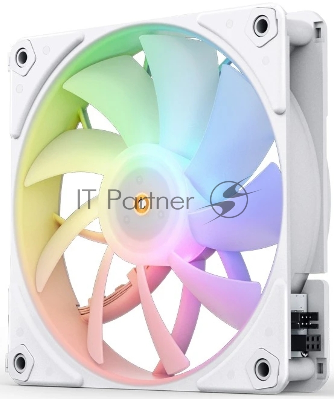 Кулер для корпуса/ Case Cooler JONSBO ZF-120W (120x120x25mm, 4-pin PWM, ARGB, 61.0CFM, 28.9dBA, 1500RPM, White, 3pcs)