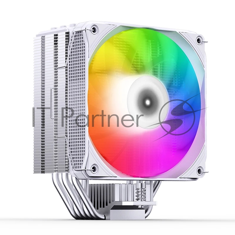 Кулер для процессора/ CPU Cooler JONSBO PISA A5 ARGB (265W, 4-pin PWM, 153mm, Al/Cu, 5x6mm, ARGB, 1x120mm, 81.27CFM, 36.8dBA, 1850RPM, S: 1851/1700/1200/115X, AM4/AM5 White)