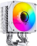 Кулер для процессора/ CPU Cooler JONSBO CR-1400 V2 ARGB (180W, 4-pin PWM, 133mm, Al/Cu, 4x6mm, ARGB, 1x92mm, 38.2CFM, 33.8dBA, 2200RPM, S: 1700/1200/115X, AM4/AM5 White)