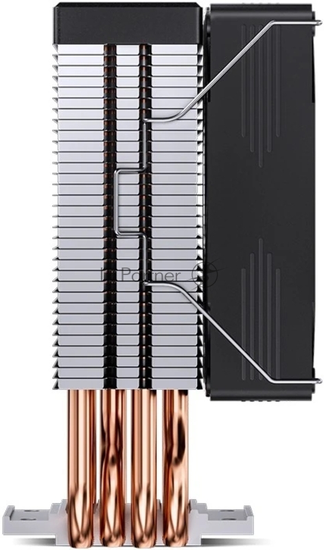 Кулер для процессора/ CPU Cooler JONSBO CR-1300 EVO (160W, 4-pin PWM, 128mm, Al/Cu, 4x6mm, FRGB, 1x90mm, 42CFM, 28.2dBA, 2000RPM, S: 1700/1200/115X, AM5/AM4, Black)