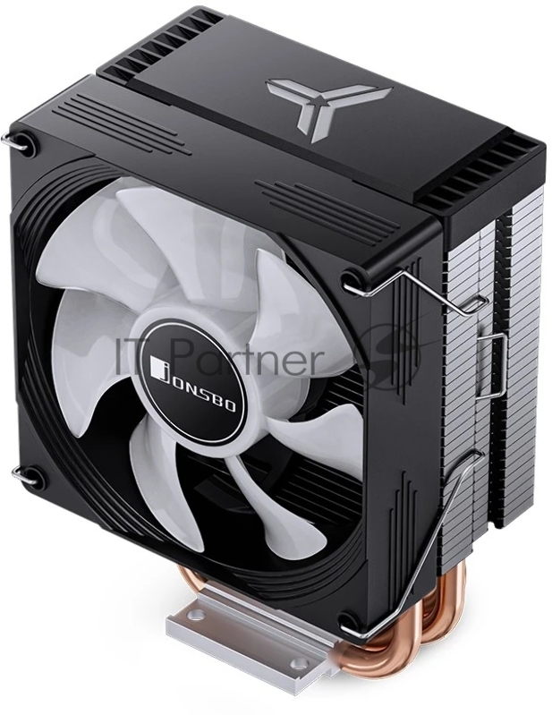 Кулер для процессора/ CPU Cooler JONSBO CR-1300 EVO (160W, 4-pin PWM, 128mm, Al/Cu, 4x6mm, FRGB, 1x90mm, 42CFM, 28.2dBA, 2000RPM, S: 1700/1200/115X, AM5/AM4, Black)