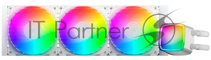 Система жидкостного охлаждения Water Cooling System Geometric Future Eskimo Pro 360 (240W, 360mm, ARGB, White/ Fans: 3x120mm, 80.81CFM, 34.2dBA, 2000RPM/ Pump height 54mm, 3200RPM, Rad thickness 27mm/ S: 1851, 1700, 1200, 115X, 2011, 2066, AM5, AM4)