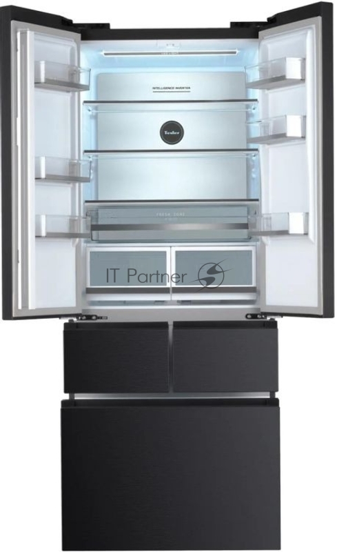 Холодильник Tesler RFD-427BI 2-хкамерн. графит глянц. инвертер