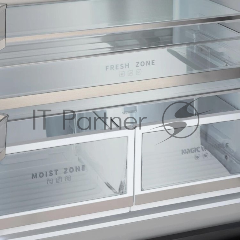 Холодильник Tesler RFD-427BI 2-хкамерн. графит глянц. инвертер