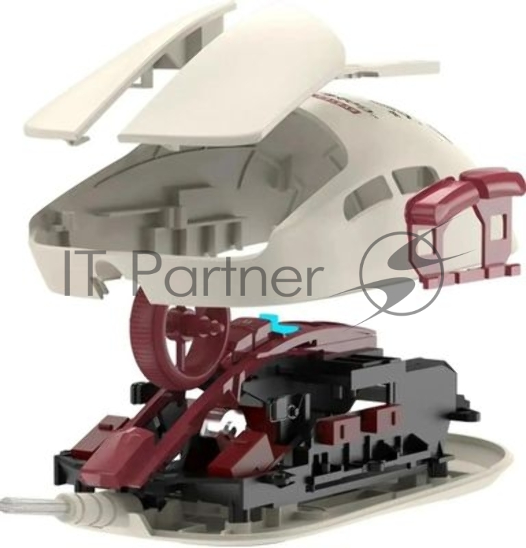 Мышь A4Tech Bloody R72 Ultra Duo белый/красный/рисунок оптическая 20000dpi беспров. USB-C 7but (R72 ULTRA DUO PIXELS RED)