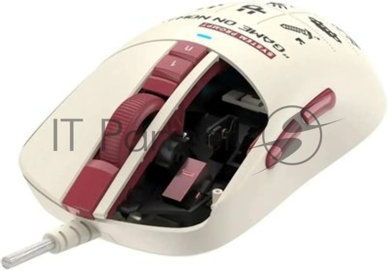 Мышь A4Tech Bloody R72 Ultra Duo белый/красный/рисунок оптическая 20000dpi беспров. USB-C 7but (R72 ULTRA DUO PIXELS RED)