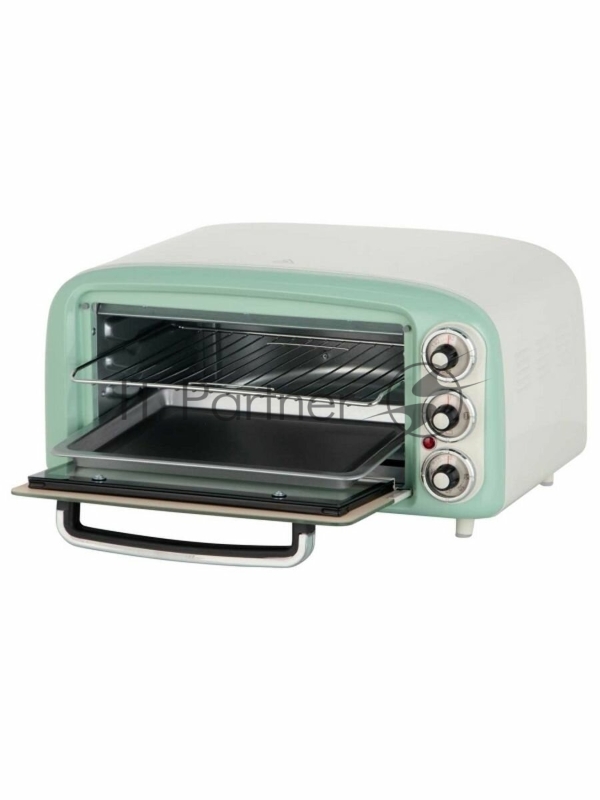 Мини-печь Ariete Vintage 979/04. Цвет зеленый. Объем 18 л. Мощность 1380 Вт (12)