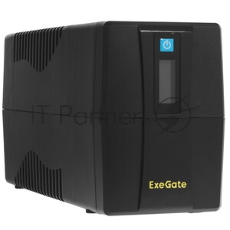 ИБП ExeGate Smart LB-650.LCD.AVR.2SH.USB (650VA/390W, LCD, AVR, 2*Schuko, USB, батарея 12V 7Ah, Black)
