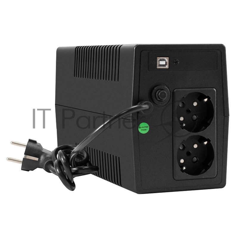 ИБП ExeGate Smart LB-650.LCD.AVR.2SH.USB (650VA/390W, LCD, AVR, 2*Schuko, USB, батарея 12V 7Ah, Black)