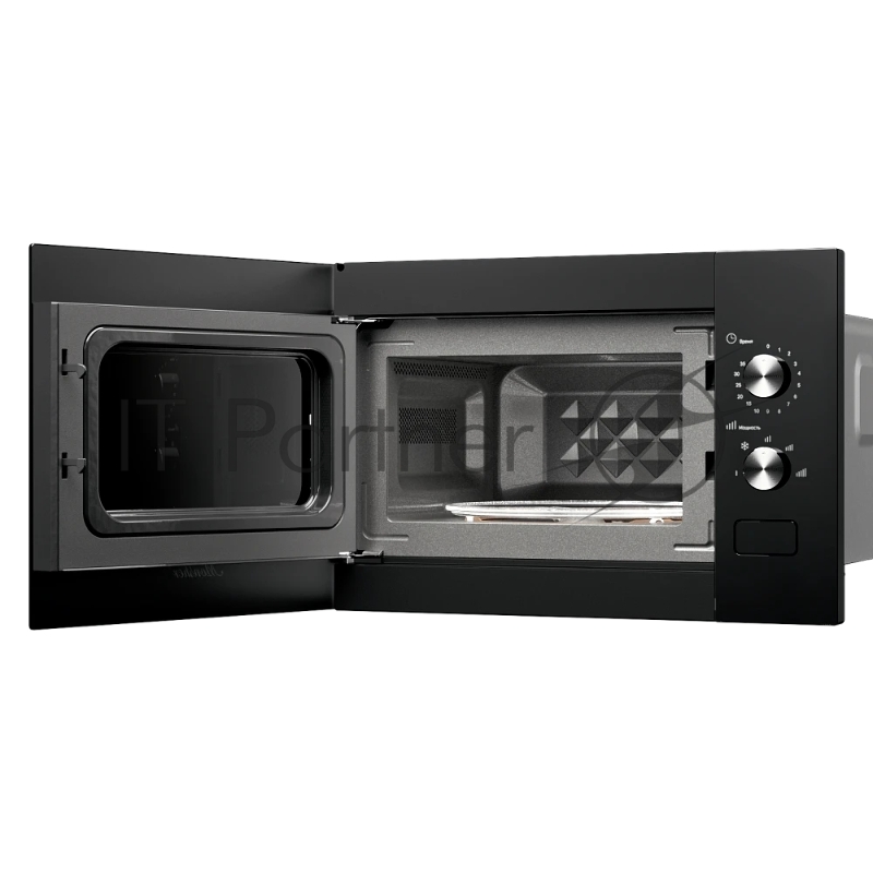 Встраиваемая микроволновая печь MONSHER MMH 1015 Noir, High-Tech, 15 л, мощность 600 Вт, 5 уровней мощности, размораживание, поворотное управление, черный