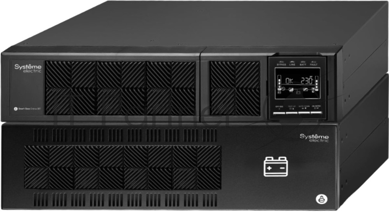 Источник бесперебойного питания Systeme Electric Smart-Save Online SRT 6000 ВА, первое поколение 5U,вход/выход клеммы,USB,RS-232,прлл резерв, 2 коробки