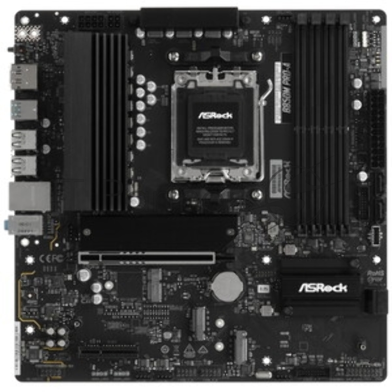 Материнская плата ASROCK B850M PRO-A, AM5, B850, 4*DDR5, 4*SATA, 4*M.2, 4*USB 2.0, 3*USB 3.2, 2*Type-C, 2*PCIx16, 1*M.2 (Key E), HDMI+DP, mATX