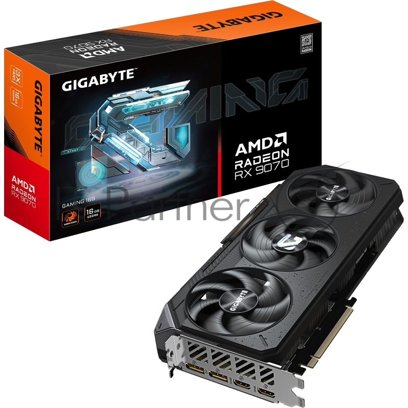Видеокарта Gigabyte PCI-E 5.0 GV-R9070GAMING-16GD 1.0 AMD Radeon RX 9070 16Gb 256bit GDDR6 2210/20000 HDMIx2 DPx2 HDCP Ret