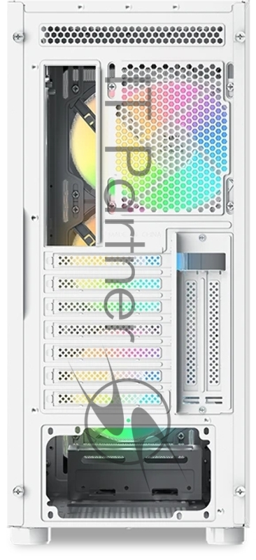 Корпус ПК без блока питания SAMA S40 White, Midi-Tower, TG, 4x120mm ARGb, 2xUSB 3.0 + 1xUSB 3.1 Type-C, ATX, mATX, mITX White