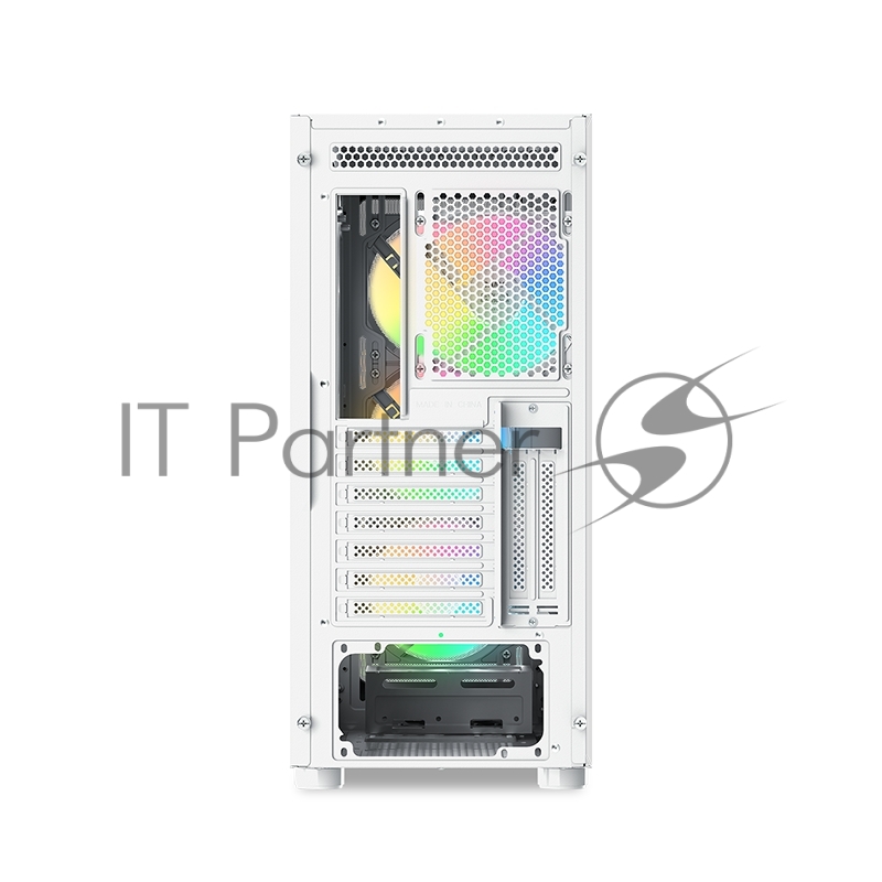 Корпус ПК без блока питания SAMA S40 White, Midi-Tower, TG, 4x120mm ARGb, 2xUSB 3.0 + 1xUSB 3.1 Type-C, ATX, mATX, mITX White