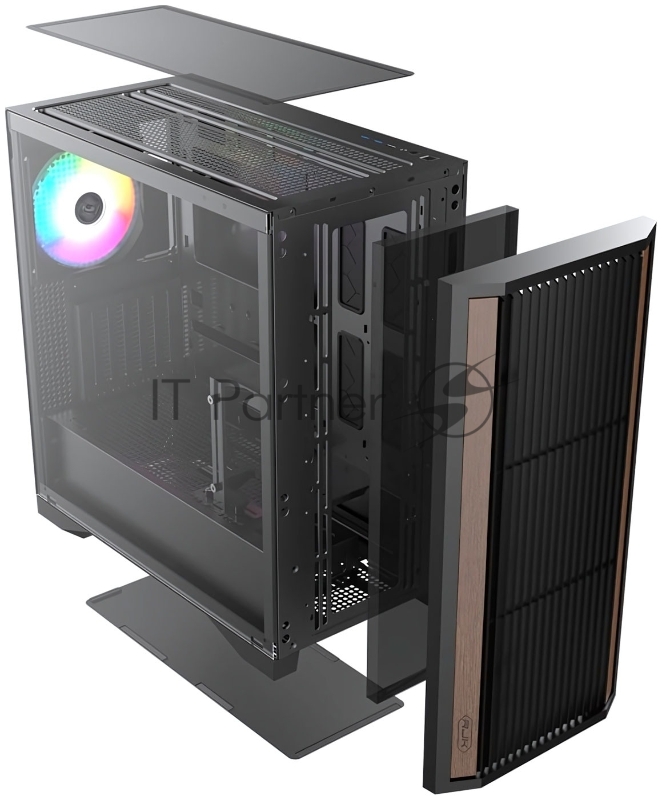 Корпус без блока питания/ Case Raijintek AGOS MAX, Midi-Tower, TG, 1x140mm ARGB, 2xUSB 3.0 + 1xUSB 2.0, E-ATX, ATX, mATX, mITX Black