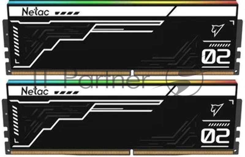 Модуль памяти DDR 5 DIMM 32Gb (16Gbx2) 6800Mhz, Netac Shadow II RGB NTS2D5P68DP-32K C34