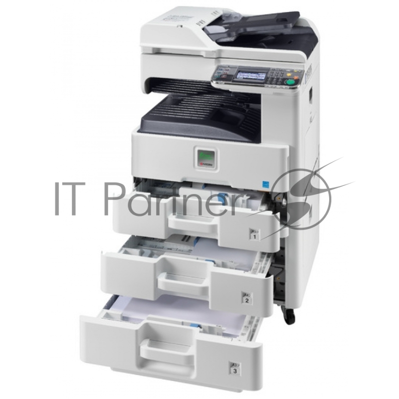 МФУ лазерный Kyocera Ecosys M4125idn (1102P23NL0/NL1) A3, ч/б, печ. до 25 стр/мин. (А4) до 12 стр/мин. (А3), скан. до 50 стр/мин., 1200 x 1200 dpi (печать) 600x600dpi (скан.), USB, RJ-45, NFC, Air Print, Mopria Duplex Net белый