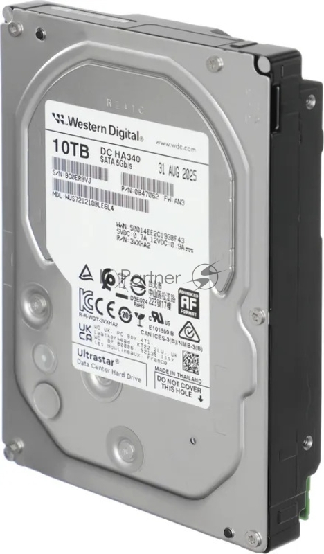 Жесткий диск SATA 10TB 7200RPM 6GB/S 512MB DC HA340 WUS721210BLE6L4_0B47062 WESTERN DIGITAL