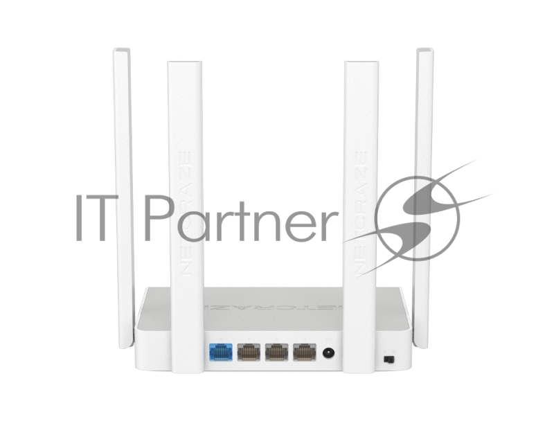 Гигабитный интернет-центр Netcraze Speedster (NC-3013) с Mesh Wi-Fi 5 AC1200, 4-портовым Smart-коммутатором и переключателем режима роутер/ретранслятор