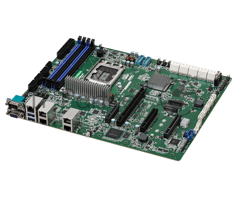 Серверная материнская плата ASRock EC266D4-4L, LGA1700, Intel C266, 4xDDR5 (ECC), 14xSATA, 2xM.2, 1xPCIe 5.0 x16, 1xPCIe 5.0 x8, 1xPCIe 4.0 x4, 1xVGA, 5x1Gb LAN (вкл. IPMI), 2xUSB-A 5Gbps, 1xCOM, ATX