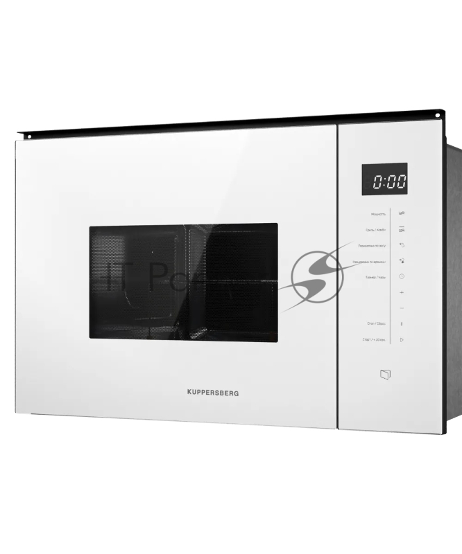 Встраиваемая микроволновая печь Kuppersberg HMW 651 W, объем 25 л, мощность 900 Вт, 5 уровней мощности, гриль, 8 автоматических программ, размораживание, сенсорное управление, цвет белый