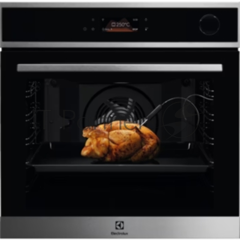 Электрический духовой шкаф Electrolux LOE8P39X с конвекцией, сенсорное управление,объем 72 л, 11 режимов, автопрограммы, очистка пиролитическая, 3 стекла в дверце, направляющие проволочные+Телескопические направляющие TR2LV, термощуп,нержавеющая стал