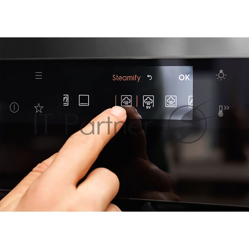 Электрический духовой шкаф Electrolux LOE8P39X с конвекцией, сенсорное управление,объем 72 л, 11 режимов, автопрограммы, очистка пиролитическая, 3 стекла в дверце, направляющие проволочные+Телескопические направляющие TR2LV, термощуп,нержавеющая стал