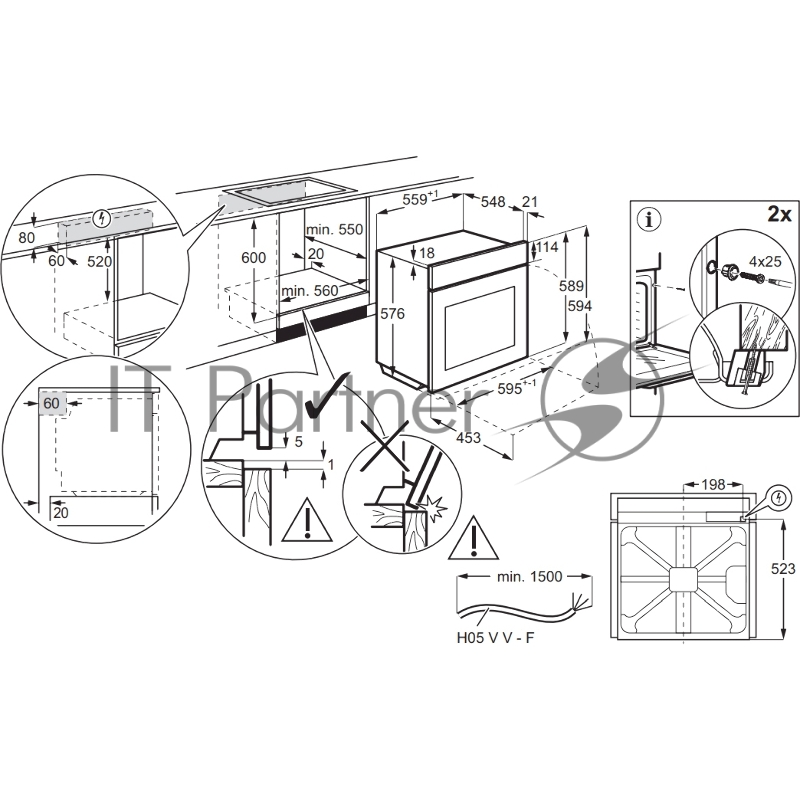 Электрический духовой шкаф Electrolux LOE8F38X с конвекцией, объем 72 л, 17 режимов, очистка каталитическая, 3 стекла в дверце, направляющие проволочные + телескопические (1 уровень),нержавеющая сталь